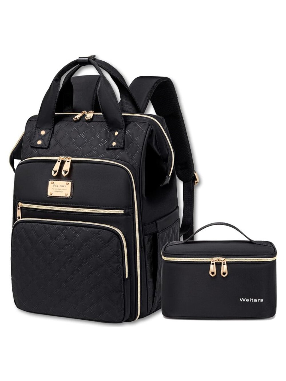 Laptop Backpack with Detachable Lunch Bag for Women 15.6 Inch
